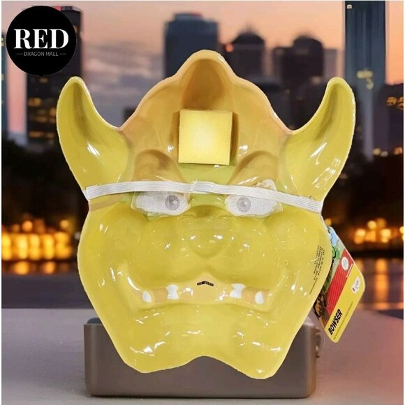 NINTENDO SUPER MARIO BROS BOWSER ADULT MASK COSPLAY HALLOWEEN COSTUME - Picture 3 of 7